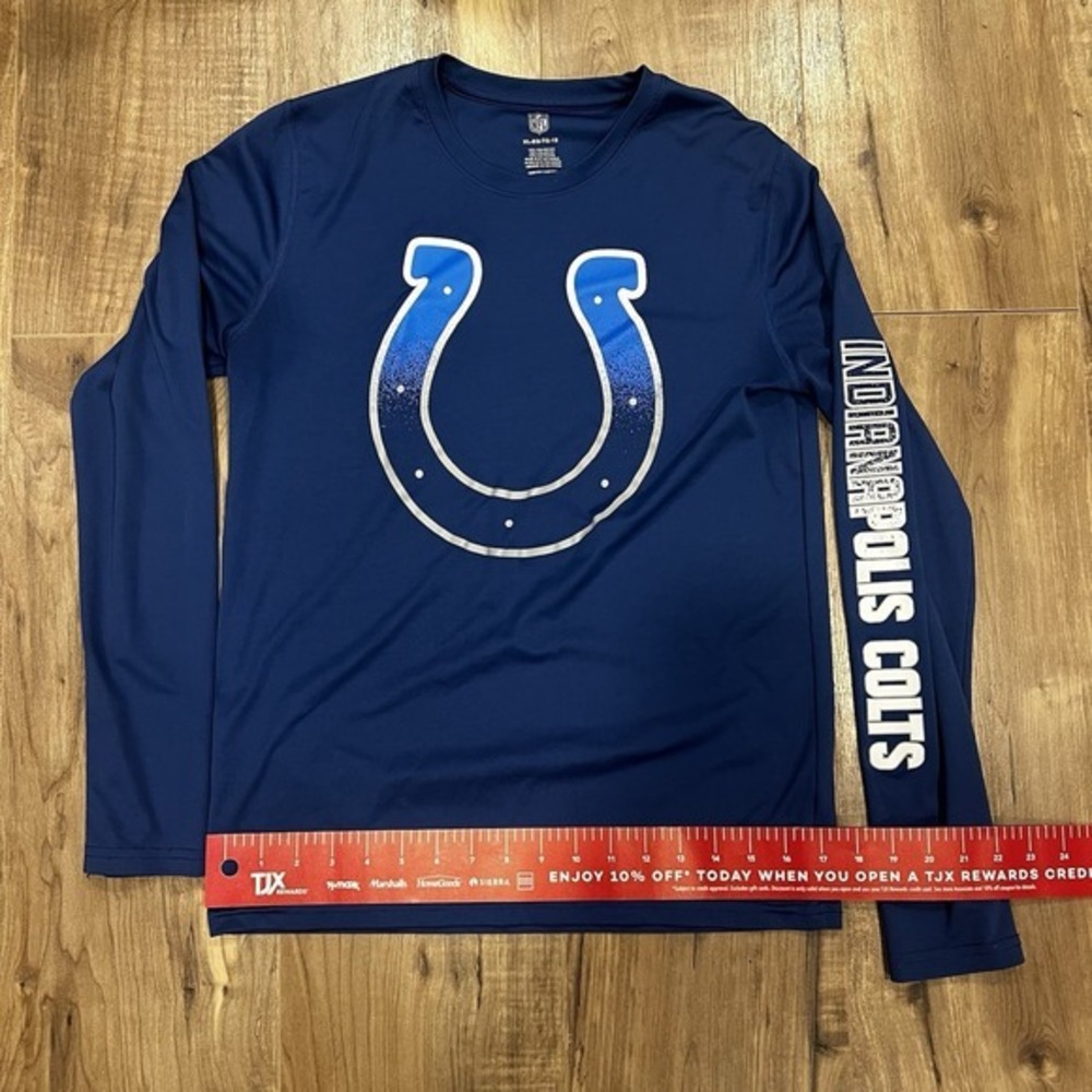 Indianapolis Colts‎ Long Sleeve Shirt Women's XL Shoe NFL Team Apparel Dri-Fit
